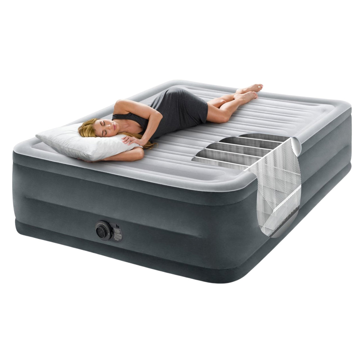 Intex Dura-Beam Deluxe Queen Comfort-Plush High-Rise Air Mattress