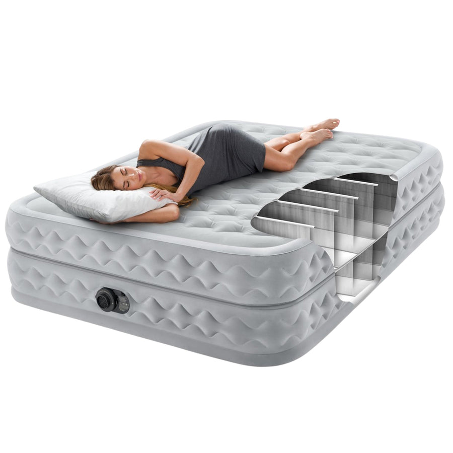 Intex Dura-Beam Deluxe Supreme Air-Flow Air Mattress - Queen