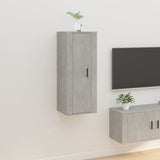 Wall Mounted TV Cabinet Concrete Grey 40x34.5x100 cm - Front View