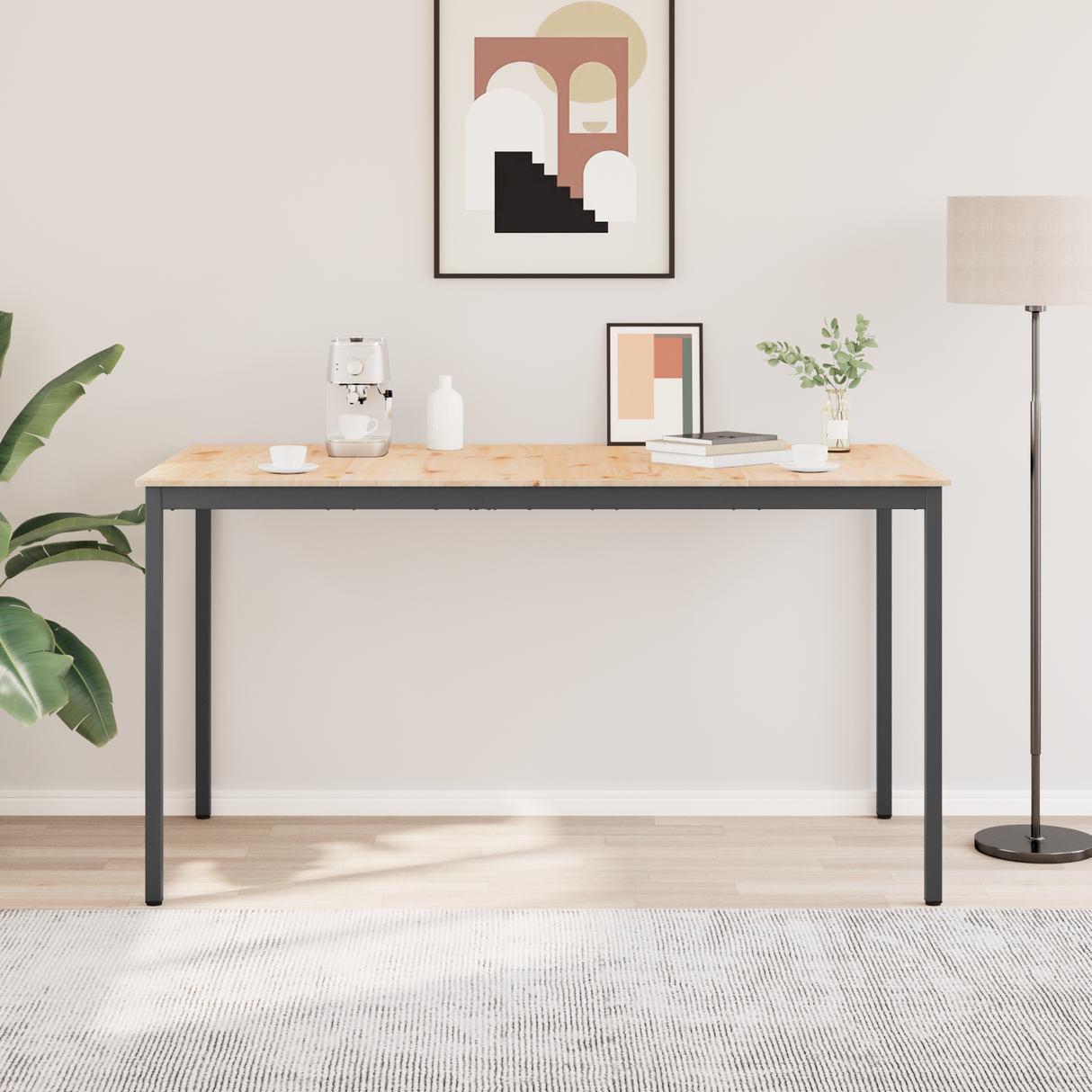 Bar Table Natural 200 x 100 x 105 cm Solid Pine Wood