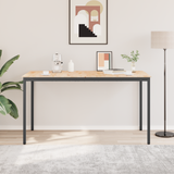 Bar Table Natural 200 x 100 x 105 cm Solid Pine Wood - Top-Down View
