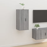 Wall Mounted TV Cabinet Grey Sonoma 40x34.5x80 cm - Front View