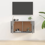 Wall Mounted TV Cabinet Grey Sonoma 80x34.5x40 cm - Side View