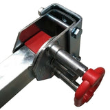 2x AL-KO 590mm Drop Down Stabiliser Leg Corner Fitted with Big Foot - Side View