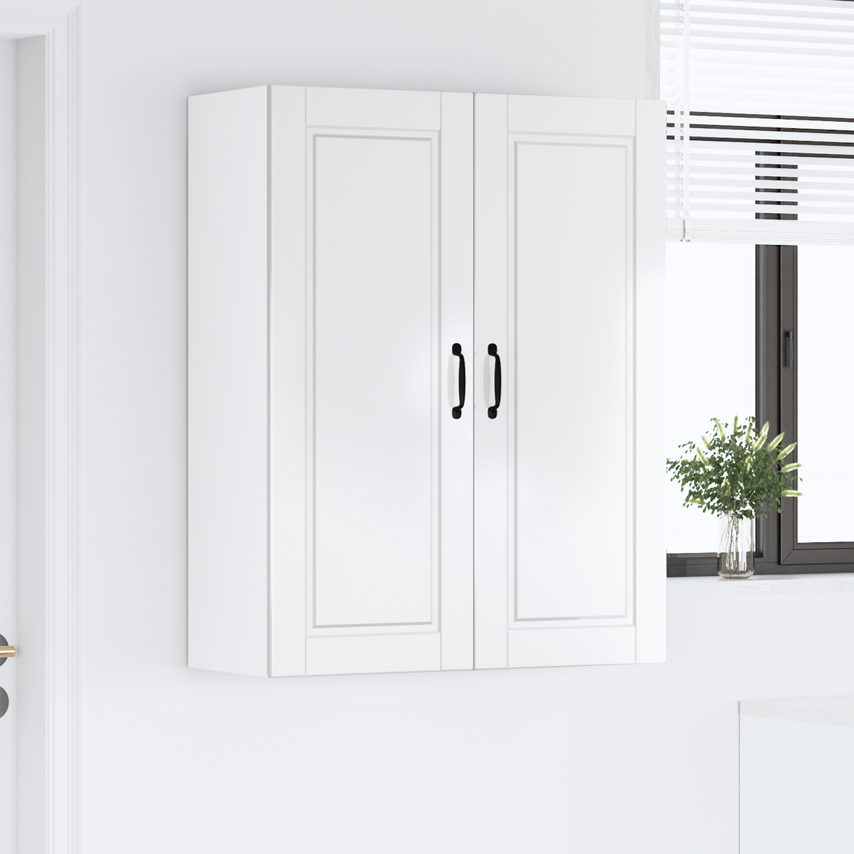 Wall Cabinet PORTO High Gloss White 80 x 31 x 100 cm