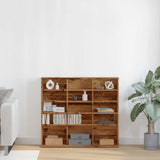 CD Cabinet Old Wood 100x23x89.5 cm Engineered Wood - Side View