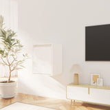 Wall Cabinets 2pcs White 30x30x40 cm Solid Wood Pine - Side View