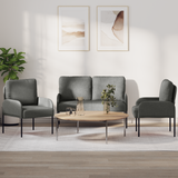 Sofa Sets with Cushion 3 pcs Dark Grey 115 x 56 x 80 cm Plywood