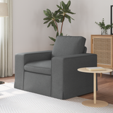Sofa Dark Grey 103 x 80 x 82 cm Fabric - Front View
