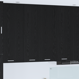 Hanging Cabinet Black Oak 60 x 31 x 100 cm Engineered Wood - Side View