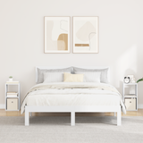 Bedside Table 2 pcs White 25.5 x 22 x 49.5 cm Engineered Wood - Side View