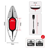 Intex Challenger K1 Inflatable Kayak 68305NP - 45-Degree Angle