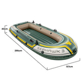 Intex Seahawk 3 Inflatable Boat Set - 3-Person - Side View