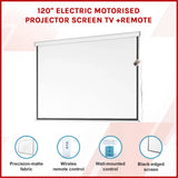120" Electric Motorised Projector Screen TV +Remote