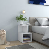Bedside Cabinets 2 pcs White 35x35x55 cm Engineered Wood - Front View