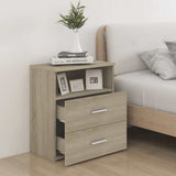 Bed Cabinet Sonoma Oak 50x32x60 cm - Side View