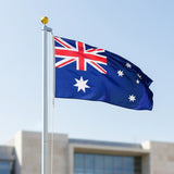 6.0m Flag Pole Full Set / Kit w Australian Flag - Front View