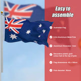 6.0m Flag Pole Full Set / Kit w Australian Flag - Top-Down View