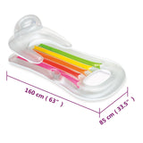 Inflatable Pool Lounger 160x85 cm Vinyl - Top-Down View