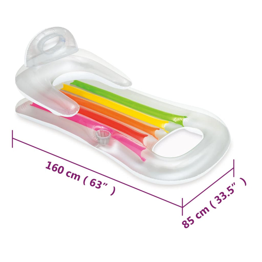 Inflatable Pool Lounger 160x85 cm Vinyl