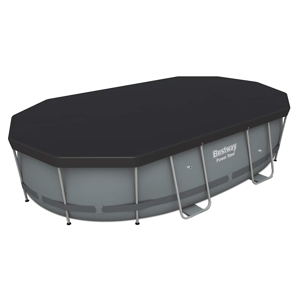 Power Steel Swimming Pool Set Oval 488x305x107 cm