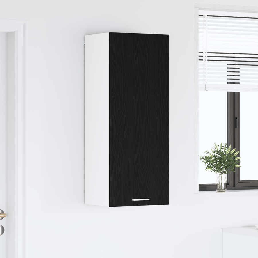 Hanging Cabinet Black Oak 40 x 31 x 100 cm Engineered Wood