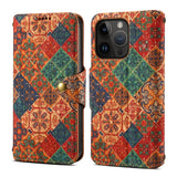 Wallet i Phone 15 Case for Coque iPhone 16 15 14 13 12 11 Pro Max 7 8 Plus X XS XR SE Case High Quality Leather Totem Flip Cover - Top-Down View
