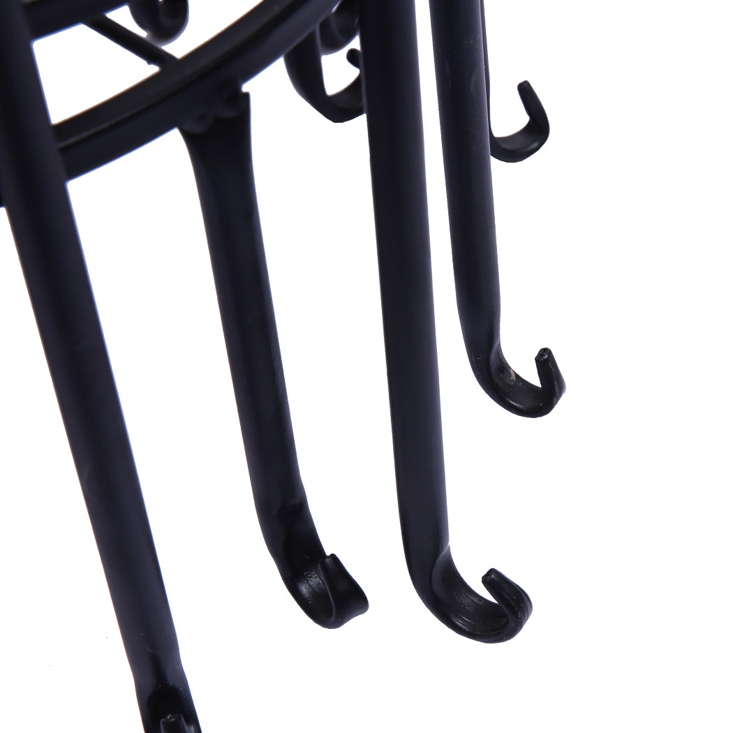 4 x Levede Metal Plant Stand Outdoor Black-1954802661220028421