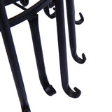 4 x Levede Metal Plant Stand Outdoor Black - 45-Degree Angle