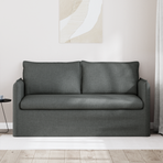 Sofa Dark Grey 156 x 82 x 85 cm Fabric