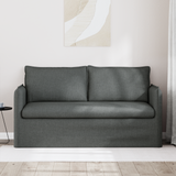 Sofa Dark Grey 156 x 82 x 85 cm Fabric - Side View