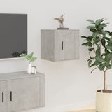 Wall Mounted TV Cabinets 2 pcs Concrete Grey 40x34.5x40 cm - Side View