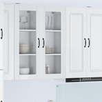 Wall Glass Cabinet PORTO High Gloss White 40 x 31 x 100 cm