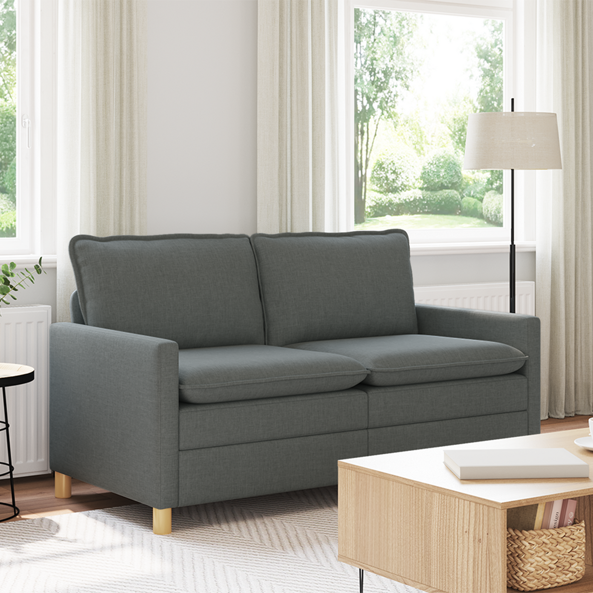 Sofa Dark Grey Fabric