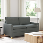 Sofa 2-Seater Dark Grey 156 x 81 x 87.5 cm Fabric