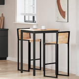 Bar Table Natural 70 x 70 x 105 cm Solid Pine Wood - Side View