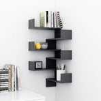 Wall Corner Shelves 2 pcs Grey 40x40x50 cm Engineered Wood