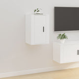 Wall Mounted TV Cabinet White 40x34.5x60 cm - Front View