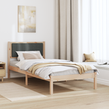 Bed Frame with Upholstered Headboard Dark Grey 90 x 190 cm - Top-Down View