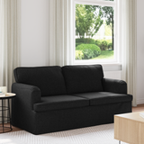 Sofa Black 162 x 80 x 85 cm Fabric - Front View