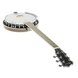 Karrera 6-String Resonator Banjo -  Brown - Low Angle