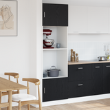 Hanging Cabinet Black Oak 60 x 57 x 207 cm Engineered Wood - Side View