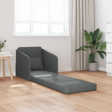 Sofa Bed Dark Grey 65 x 80 x 83 cm Fabric - Front View