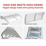 DIY Outdoor Awning Cover -1000x2000mm - Side View