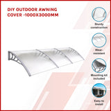 DIY Outdoor Awning Cover -1000x3000mm - Front View