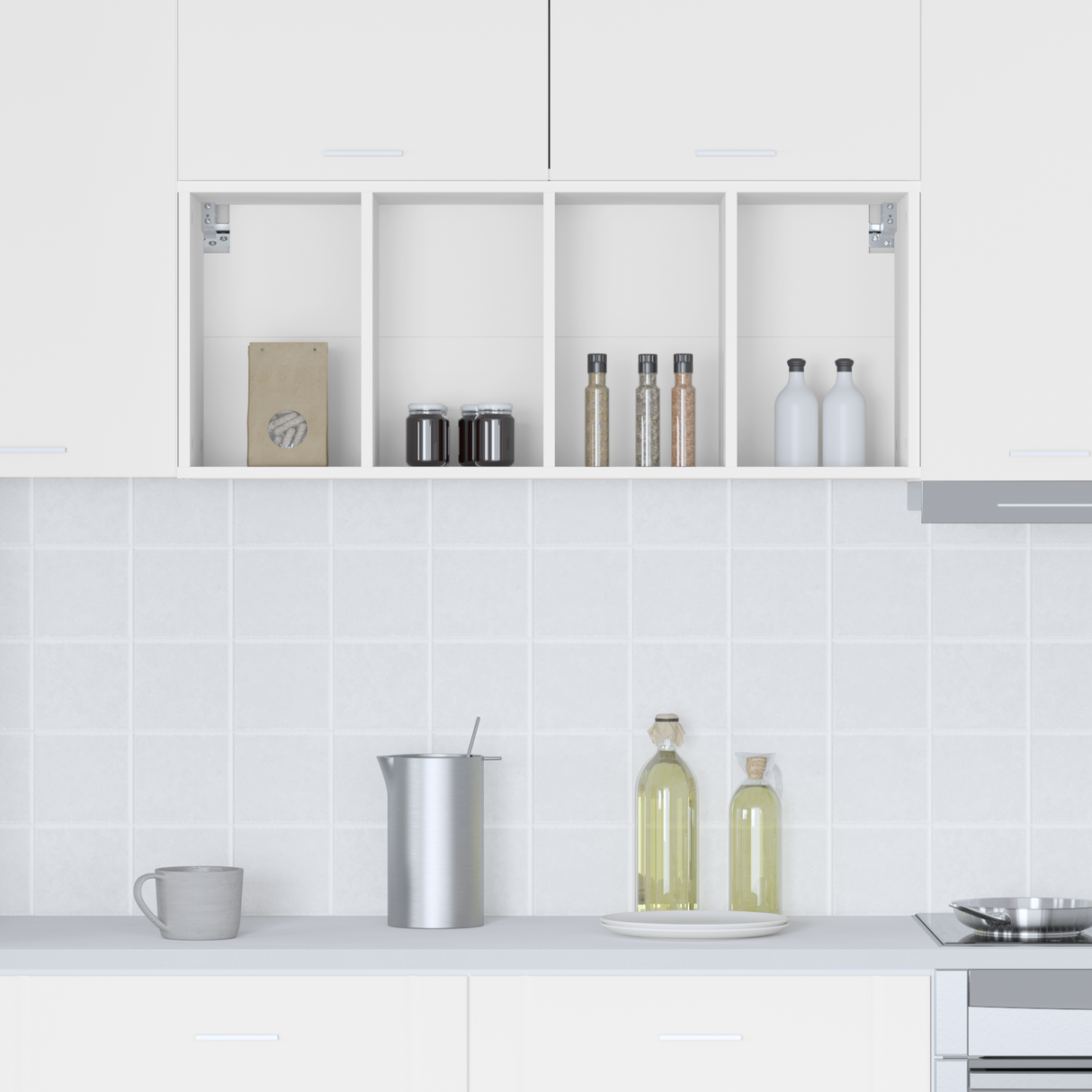 Hanging Cabinet White 40 x 29,5 x 100 cm Engineered Wood