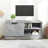 TV Cabinet Concrete Grey 80x35x36.5 cm Engineered Wood - Front View