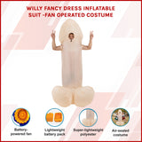 WILLY Fancy Dress Inflatable Suit -Fan Operated Costume - Front View