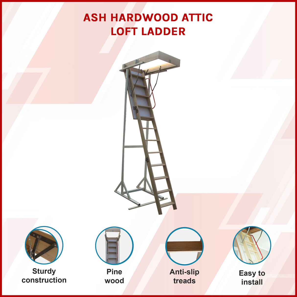 Ash Hardwood Attic Loft Ladder