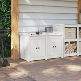 Kitchen Cabinet MEPPEL White 106 x 55 x 64 cm Solid Pine wood